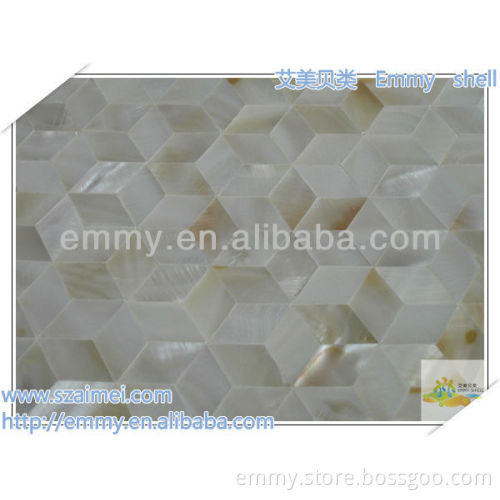 Rhombus freshwater river shell mosaic wall tile